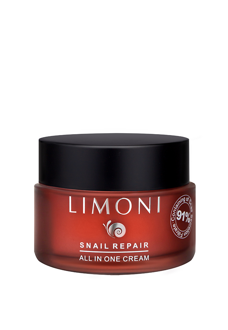 LIMONI Крем для лица восстанавлив. с экстрактом секреции улитки Snail Repair All In One Cream 50ml